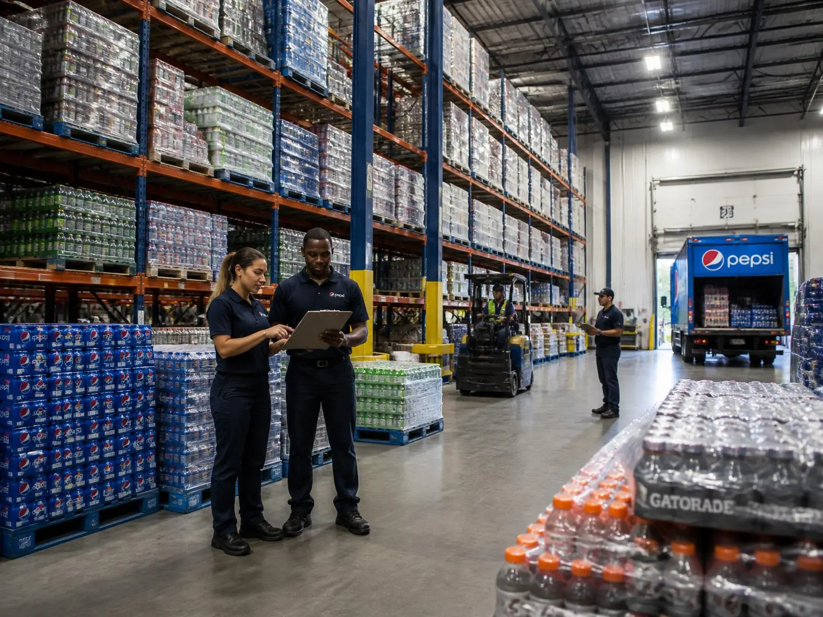 DF Conde Marcia logistics team at the distribution warehouse